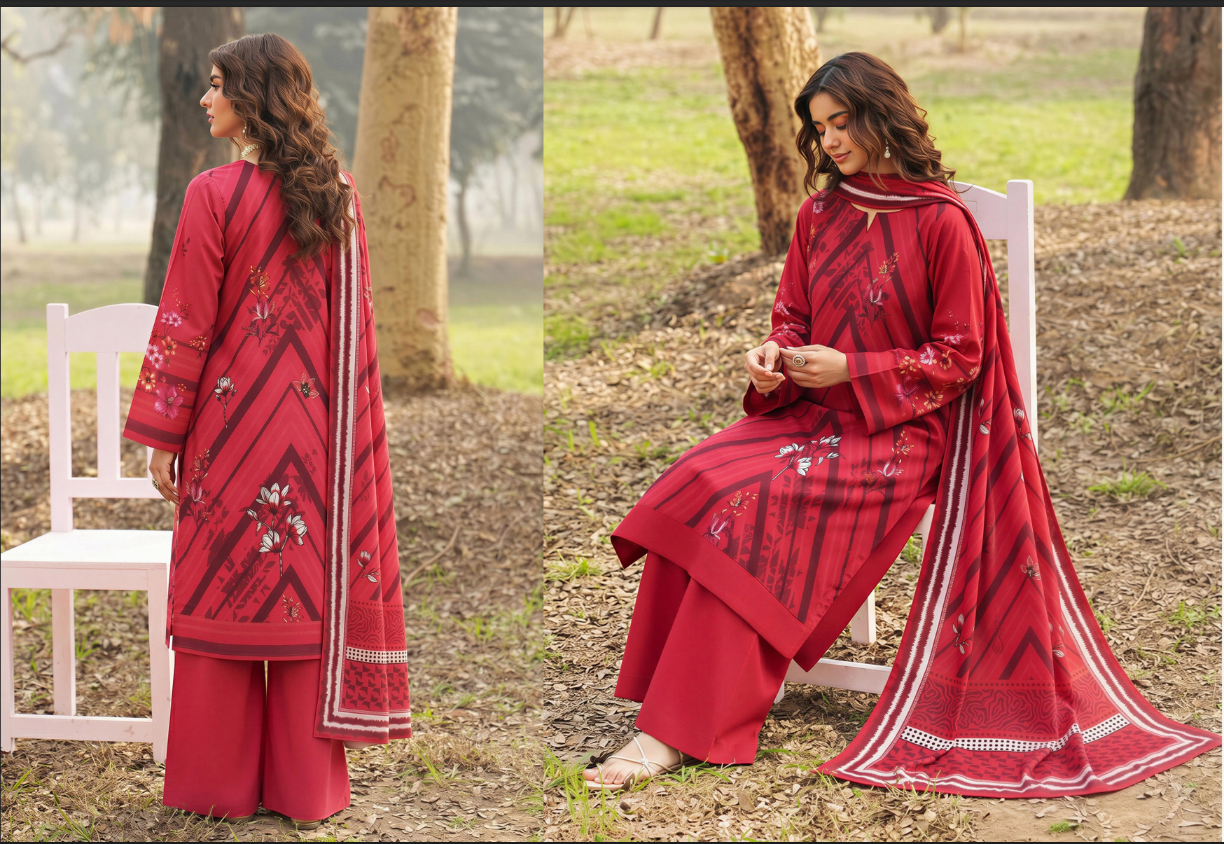 Saqaafah 3pc Printed Lawn