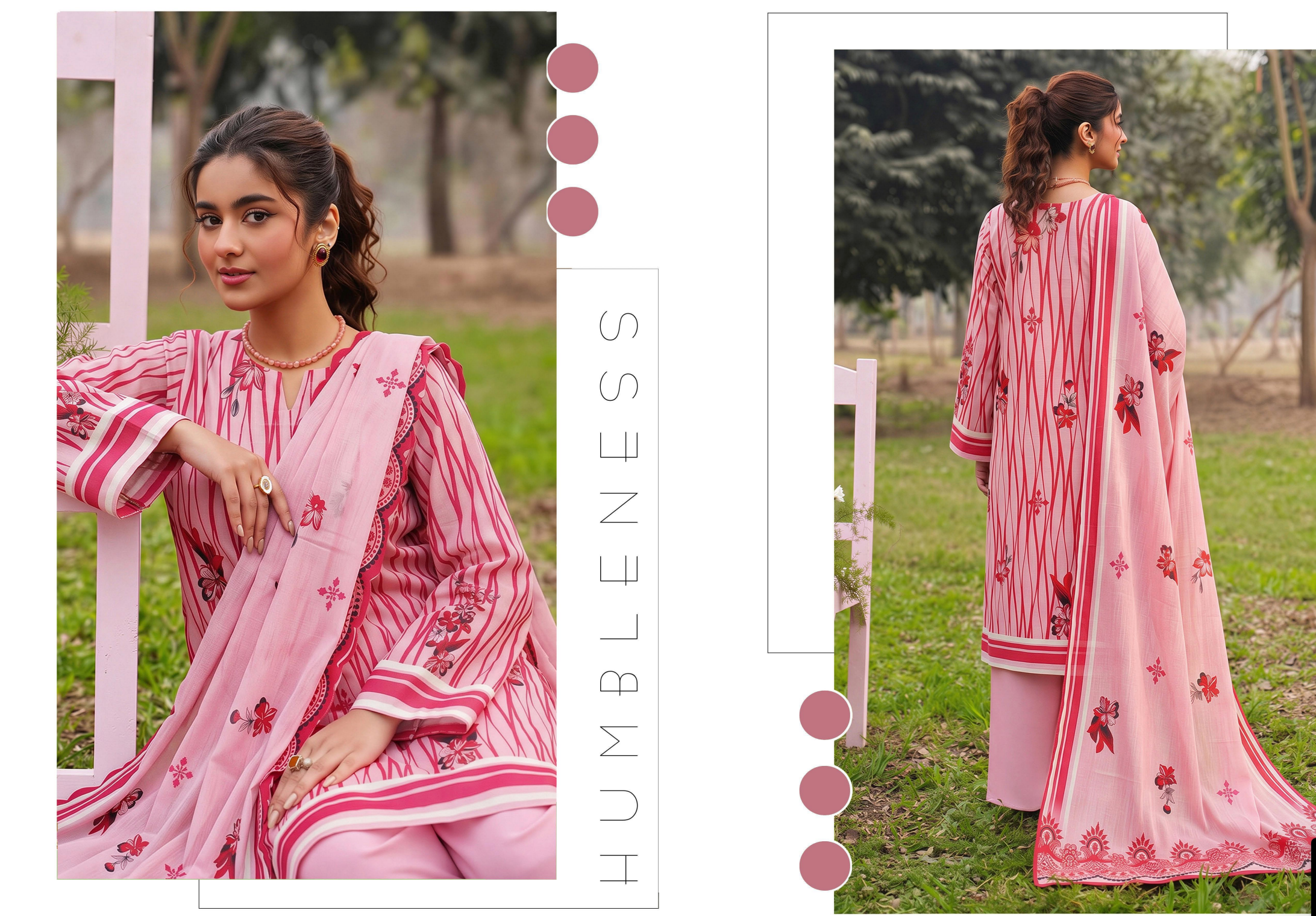 Saqaafah 3 Pc Printed lawn