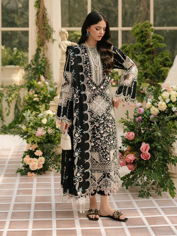 BIN ILYAS EMBROIDERED LAWN UNSTITCHED 3PC SET | KPA0044