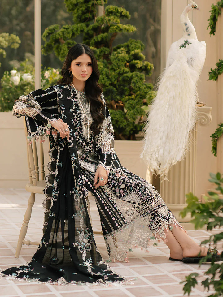 BIN ILYAS EMBROIDERED LAWN UNSTITCHED 3PC SET | KPA0044