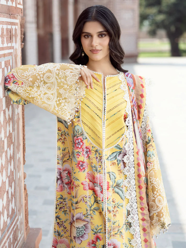 BIN ILYAS EMBROIDERED LAWN UNSTITCHED 3PC SET | KPA0046