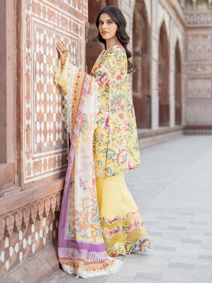 BIN ILYAS EMBROIDERED LAWN UNSTITCHED 3PC SET | KPA0046