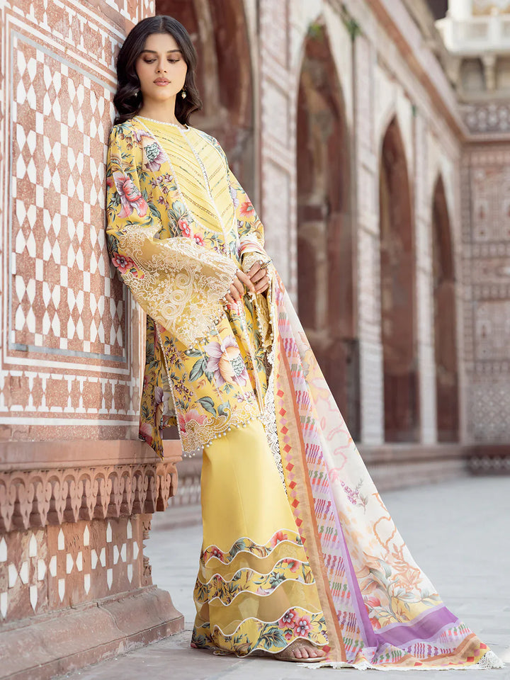 BIN ILYAS EMBROIDERED LAWN UNSTITCHED 3PC SET | KPA0046