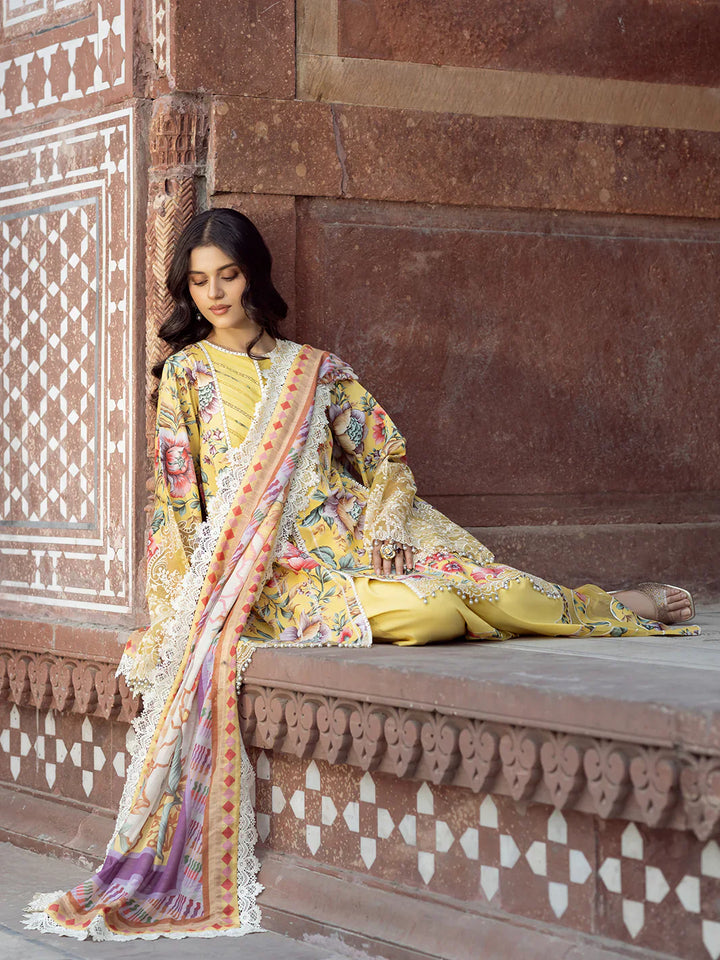 BIN ILYAS EMBROIDERED LAWN UNSTITCHED 3PC SET | KPA0046