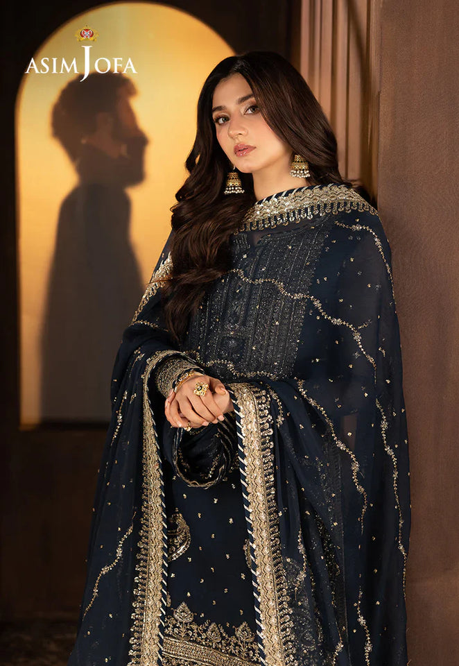 ASIM JOFA GLOBAL EMBROIDERED UNSTITCHED 3PC SUIT | KPA0128