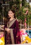 ASIM JOFA PURPLE EMBROIDERED UNSTICHED 3PC SUIT | KPA0078