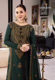 ASIM JOFA GREEN EMBROIDERED UNSTICHED 3PC SUIT | KPA0075