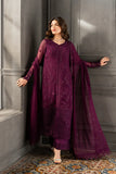 AZURE CHIFFON EMBROIDERED UNSTITCHED 3PC SUIT | KPA0070