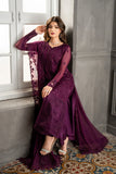 AZURE CHIFFON EMBROIDERED UNSTITCHED 3PC SUIT | KPA0070