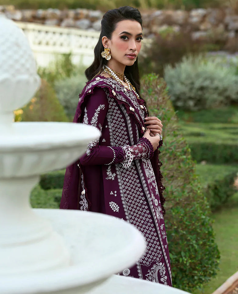 CRIMSON COTTON EMBROIDERED UNSTITCHED 3PC SUIT |KPA0114