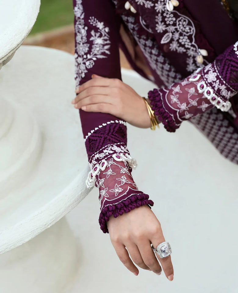 CRIMSON COTTON EMBROIDERED UNSTITCHED 3PC SUIT |KPA0114