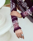 CRIMSON COTTON EMBROIDERED UNSTITCHED 3PC SUIT |KPA0114