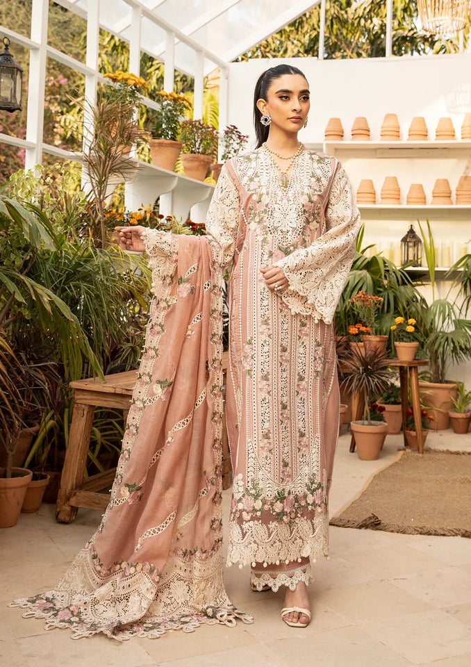 EMBROIDERED COTTON UNSTITCHED 3PC SET | KPA0026