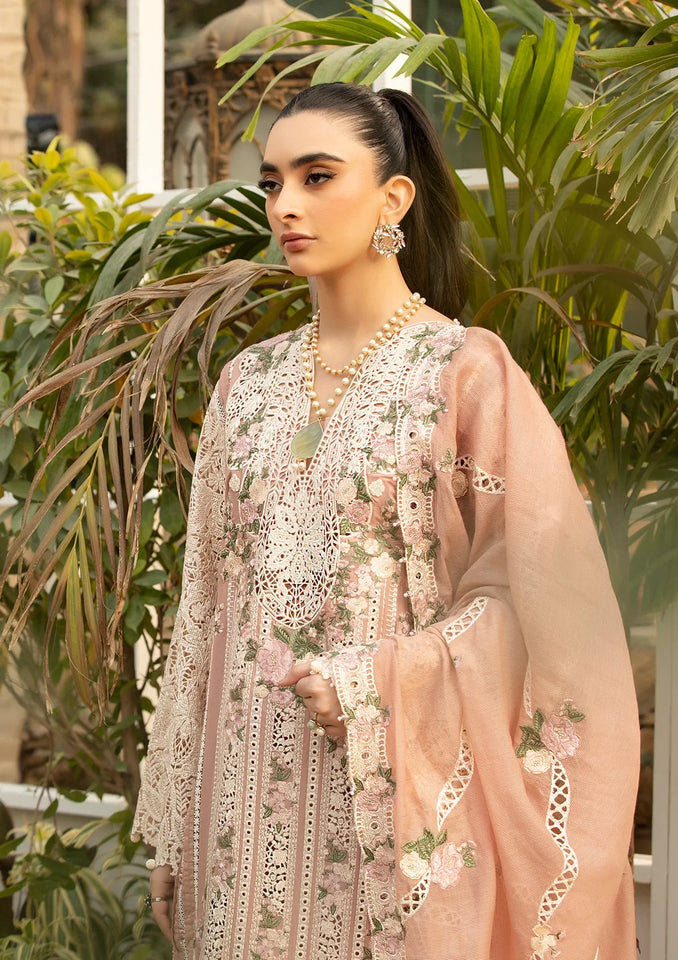 EMBROIDERED COTTON UNSTITCHED 3PC SET | KPA0026