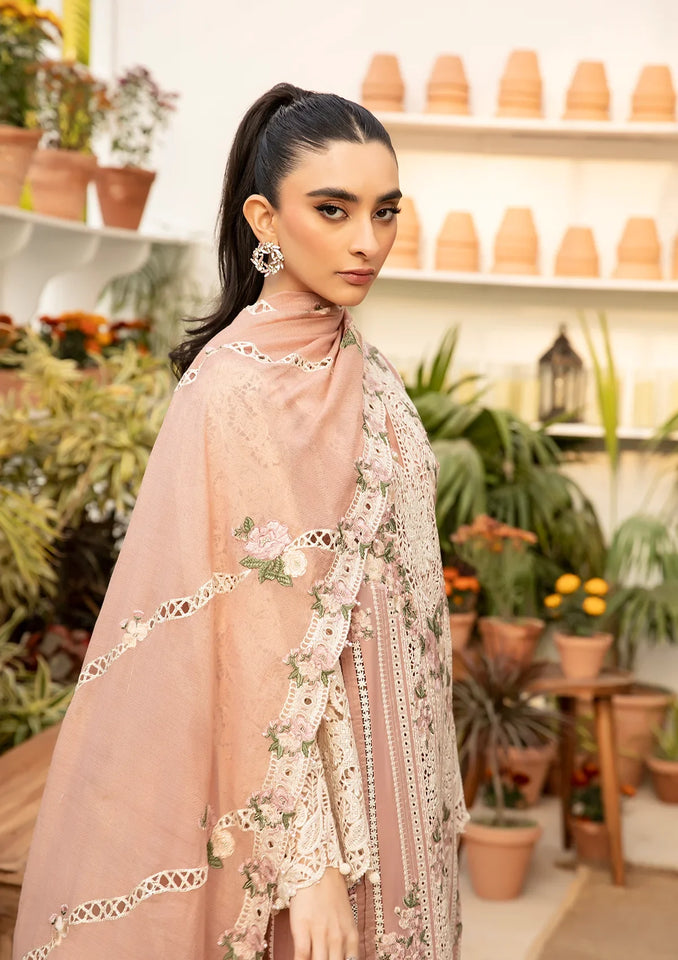 EMBROIDERED COTTON UNSTITCHED 3PC SET | KPA0026