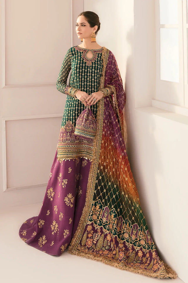 BAROQUE EMBROIDERED UNSTITCHED 3PC SUIT | KPA0069