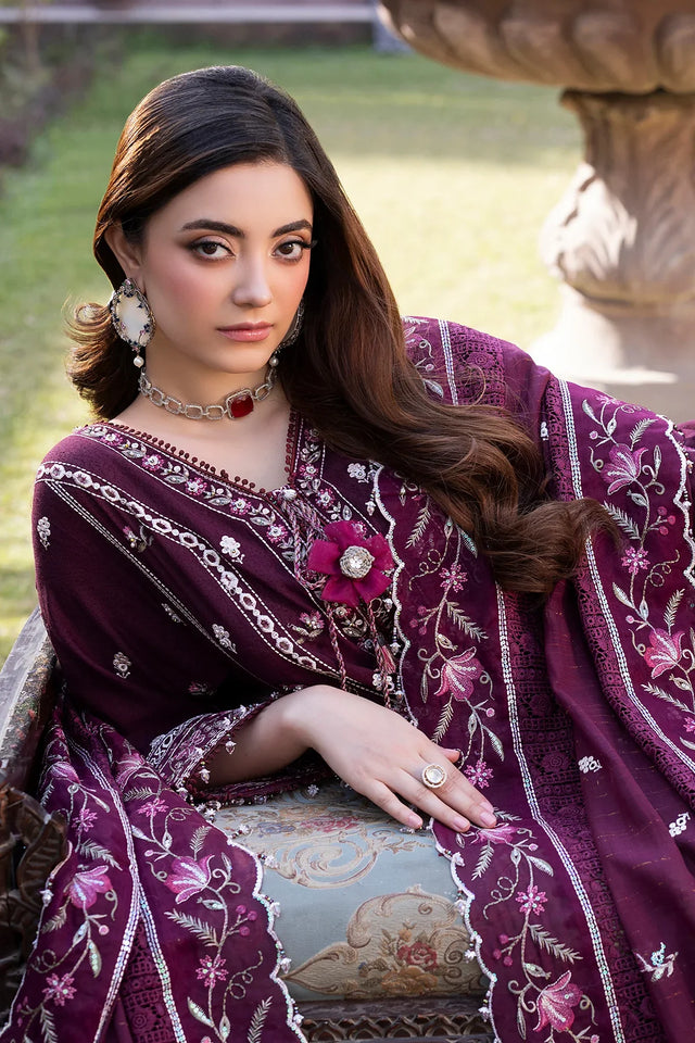 RAEESA PREMIUM EMBROIDERED UNSTITCHED 3PC SUIT | KPA0109