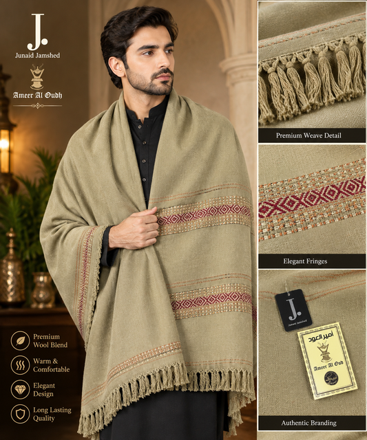J. Wool Shawl Beige