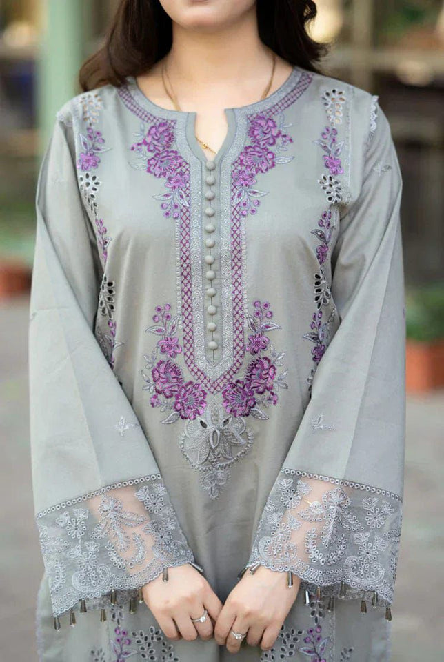 EMBROIDERED LAWN UNSTITCHED 3PC SET | KPA0027