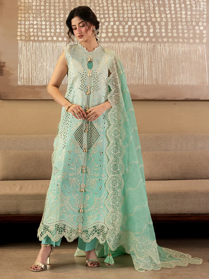 MAHNUR COTTON EMBROIDERED UNSTITCHED 3PC SUIT | KPA0108