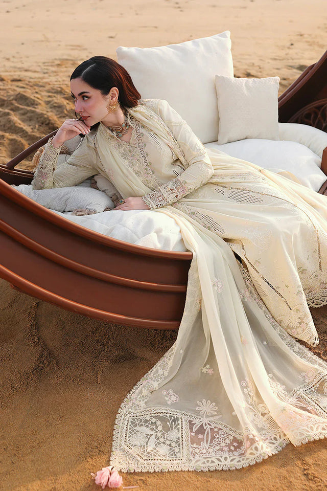 QALAMKAR COTTON EMBROIDERED UNSTICHED 3PC SUIT | KPA0080