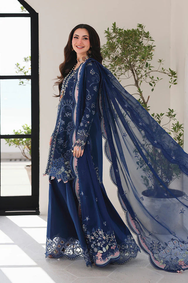 QALAMKAR CHIKENKARI UNSTITCHED 3PC SUIT | KPA0091