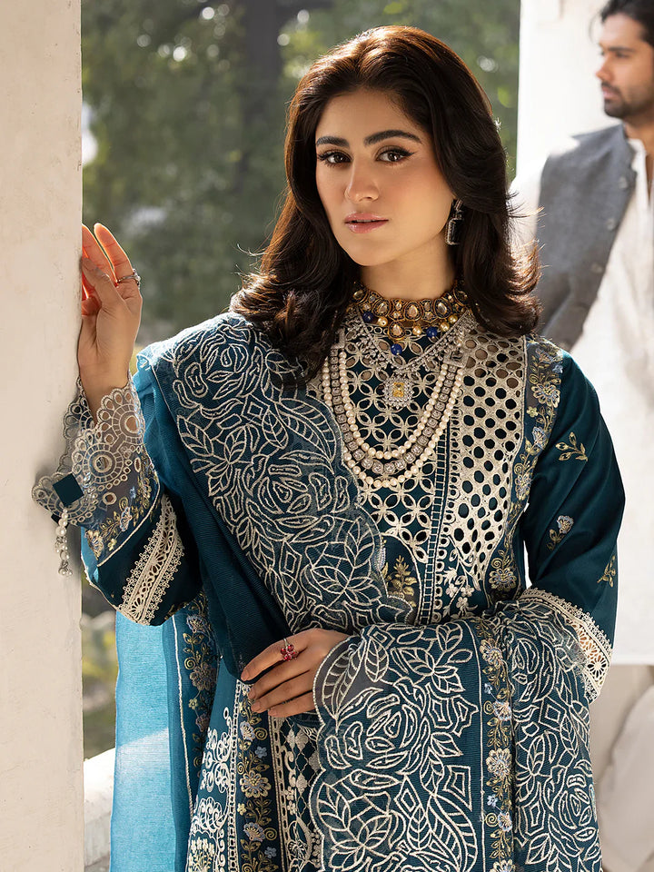MAHNUR COTTON UNSTICHED EMBROIDERED 3 PC SUIT | KPA0060