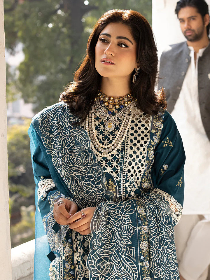 MAHNUR COTTON UNSTICHED EMBROIDERED 3 PC SUIT | KPA0060
