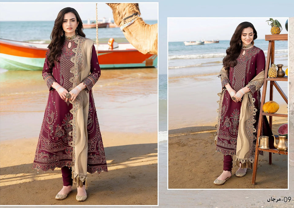 EMBROIDERED LAWN UNSTITCHED 3PC SET | KPA0017