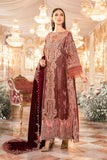 MARIA.B UNSTITCHED EMBROIDERED SALMON PINK 3PC SUIT BD-2701 – KPA0058