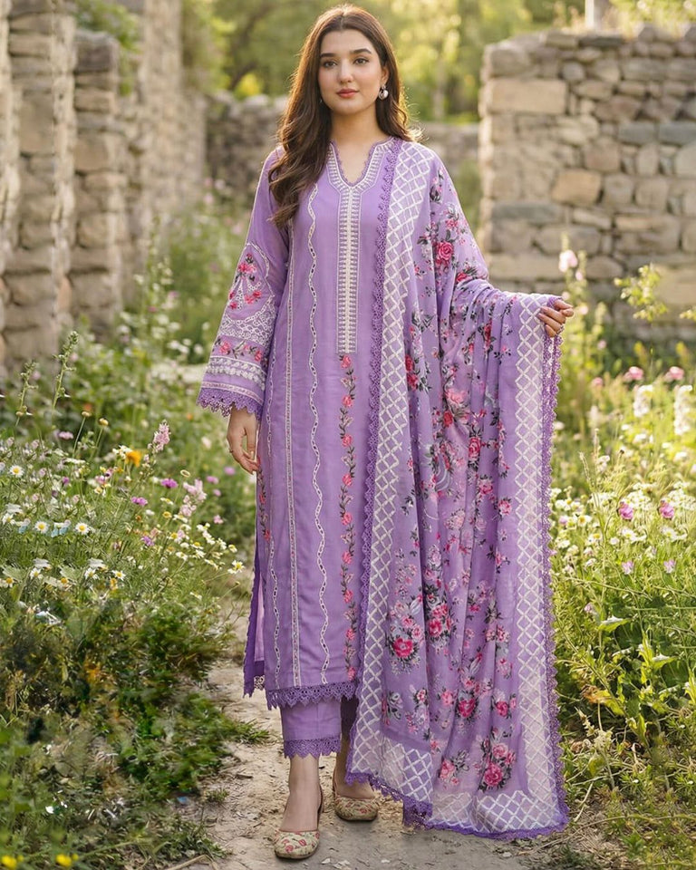 Aneelas EMBROIDERED LAWN UNSTITCHED 3PC SET | KPA0033