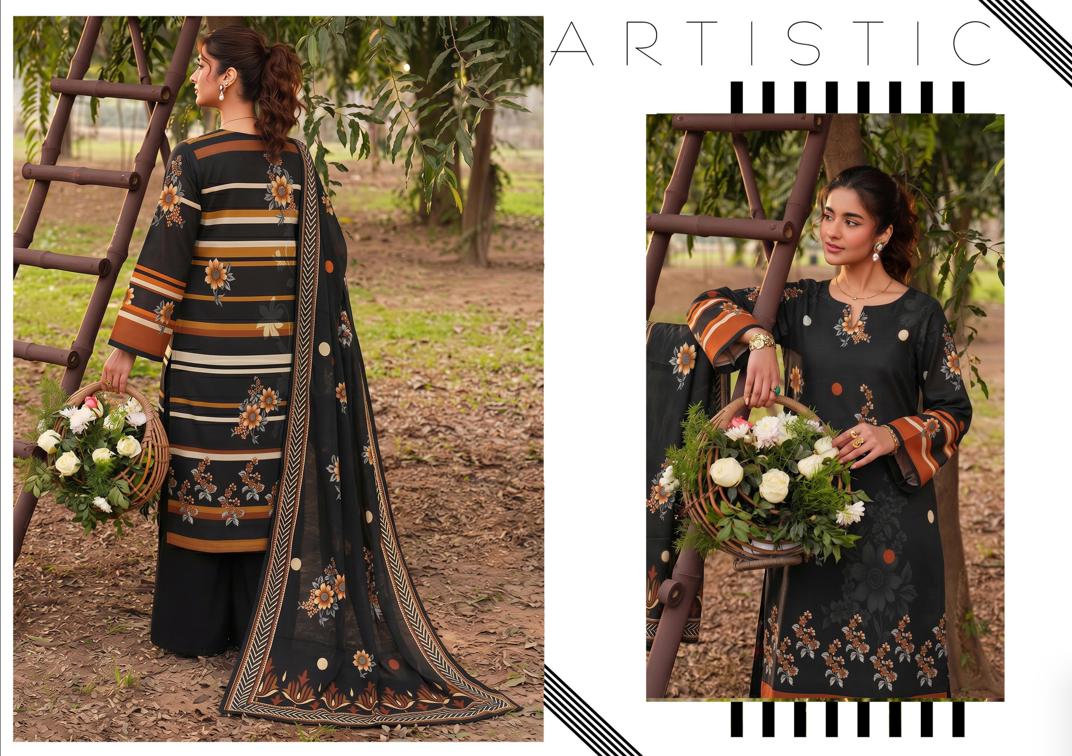 Saqaafah 3 Pc Printed Lawn