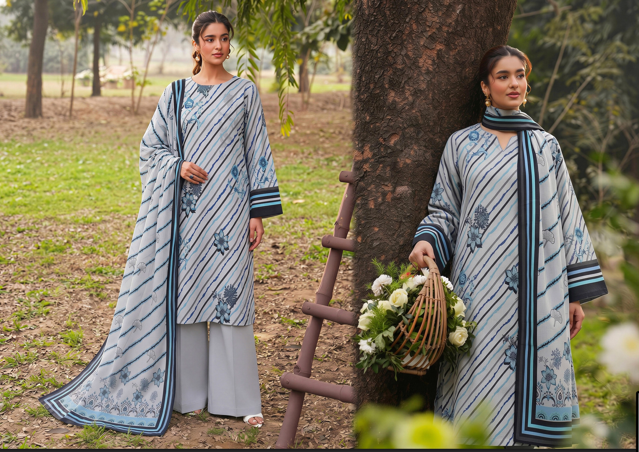 Saqaafah 3 Pc Printed Lawn