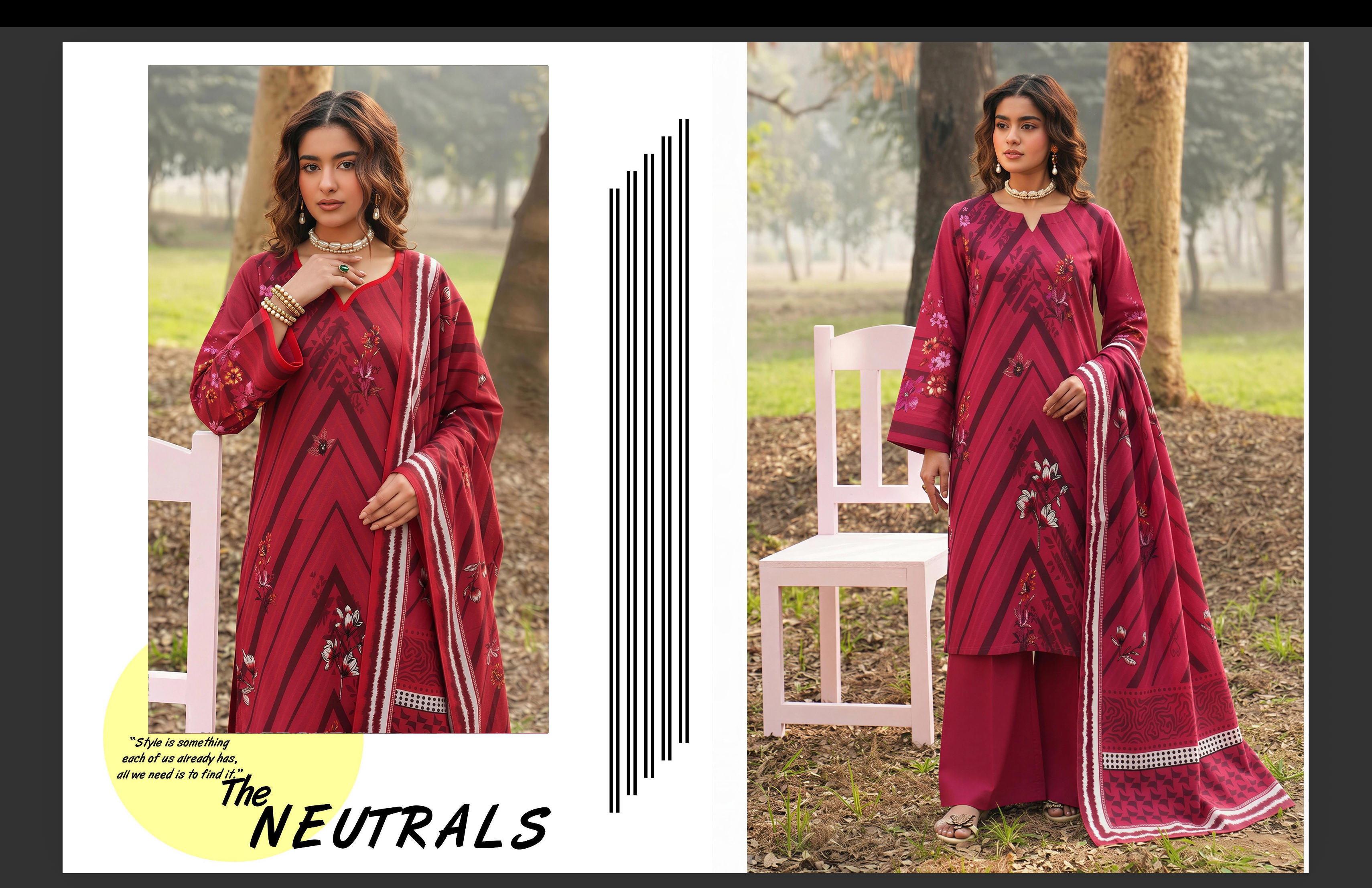 Saqaafah 3pc Printed Lawn