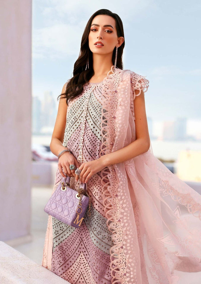 MARIA.B EMBROIDERED LAWN UNSTITCHED 3PC SET | KPA0054