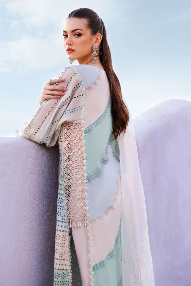 MARIA.B EMBROIDERED LAWN UNSTITCHED 3PC SET | KPA0054