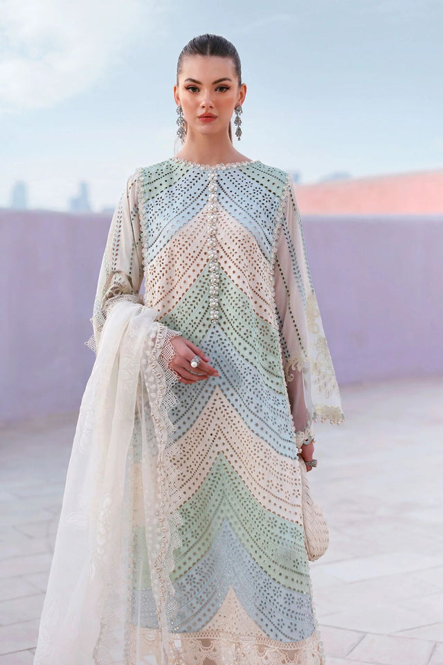 MARIA.B EMBROIDERED LAWN UNSTITCHED 3PC SET | KPA0054