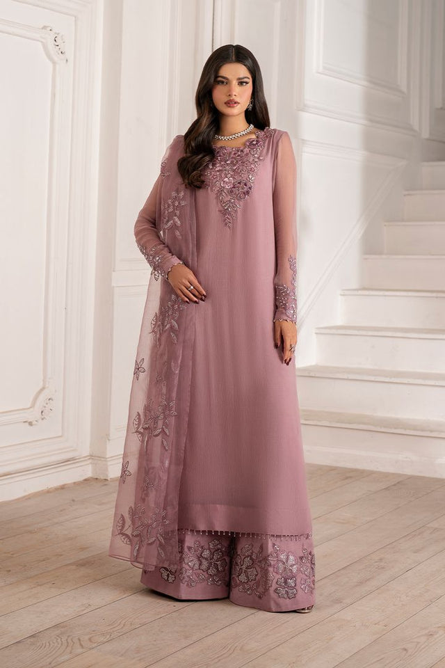 IZNIK CHIFFON EMBROIDERED UNSTITCHED 3PC SUIT | KPA0067